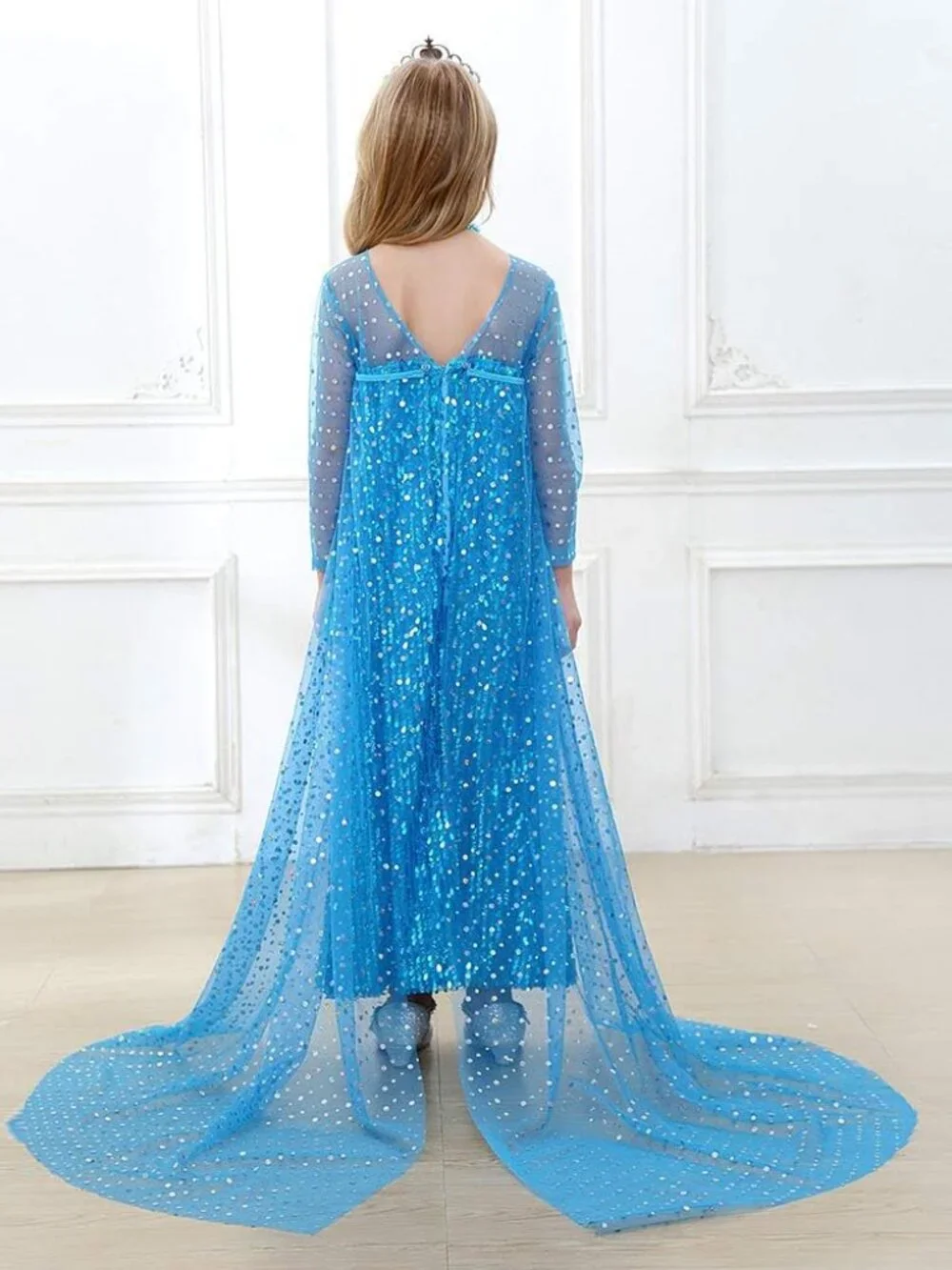 DELUXE Frozen Elsa TULLE LAYERED dress GOWN SIZE 10